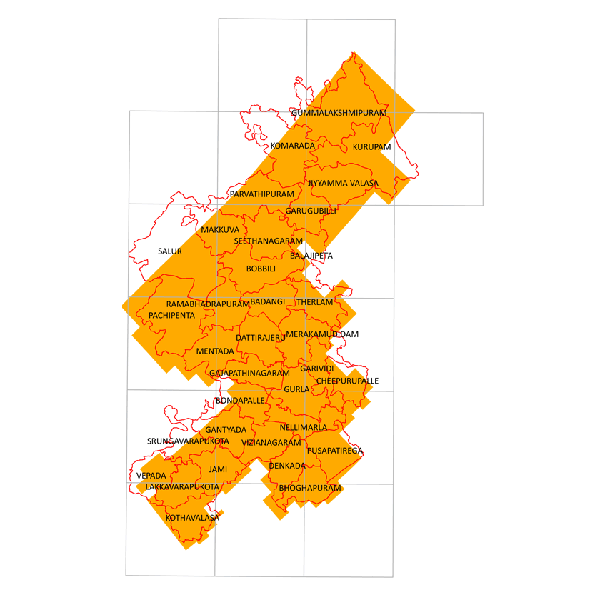 Storm surge inundation map for cyclone with wind speed